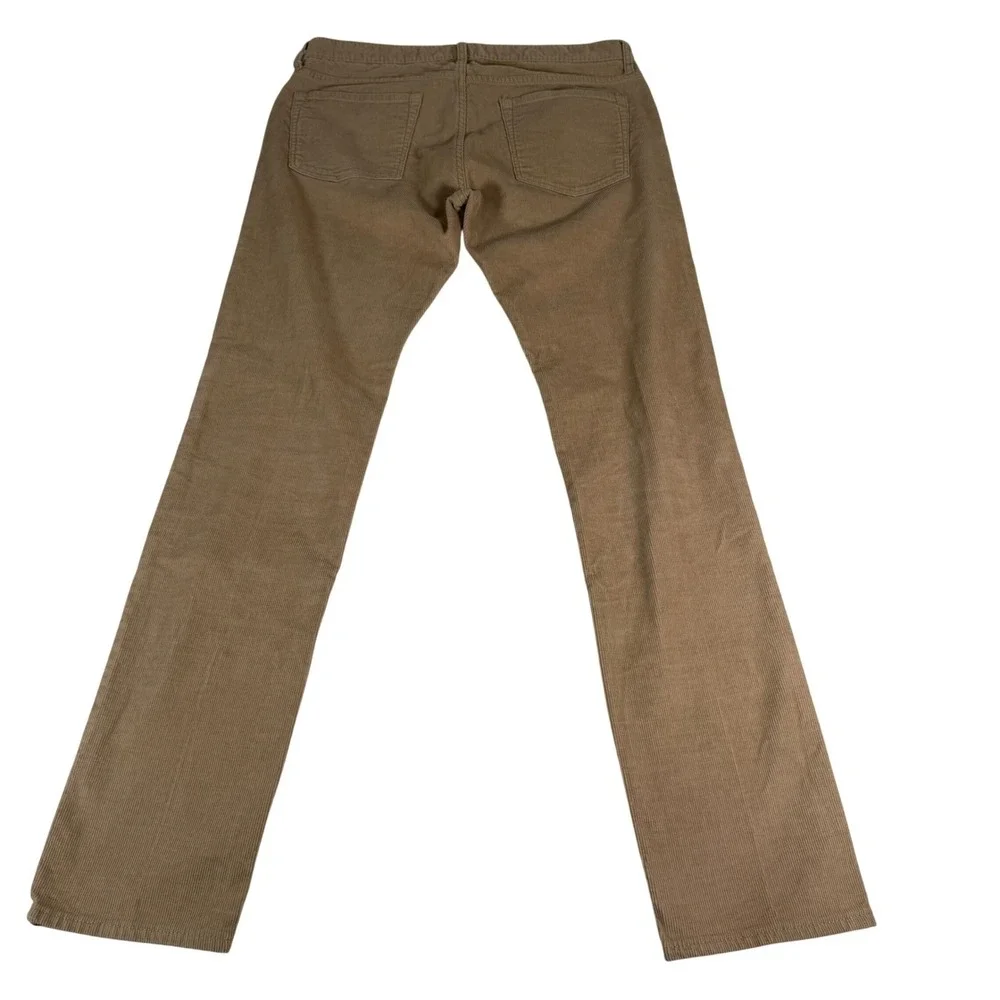J.Crew 484 Slim Fit Pants Mens 32x34 Tan Cotton Corduroy Preppy Classic Trousers